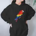 Watercolour Colourful Scarlet Macaw Parrot Bird Painting Hoodie Gifts for Women