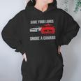 Wheel Spin Addict Mens Save Your Lungs Smoke A Camaro Hoodie Gifts for Women