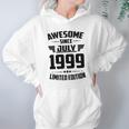 22Nd Birthday Gift 22 Years Old Awesome Since July 1999 Ver2 Hoodie Gifts for Women