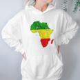 Africa Map Reggae Rasta Green Yellow Red Africa Pride Hoodie Gifts for Women