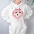 Axolotl Amphibian Love With Heart Valentine Hoodie Gifts for Women