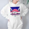 Back To The Future 1985 Neon Delorean Sunset Graphic Hoodie Gifts for Women