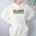 Baltimore Maryland Retro Vintage 80 Stripes Hoodie Gifts for Women