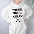 Campus Apparel Wheel Snipe Celly Funny Hockey Dangles Score Celebration Hoodie Gifts for Women