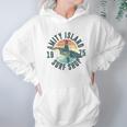 Jaws Amity Island Surf 1975 Yellow Heather Hoodie Gifts for Women