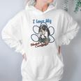 I Love My Bluetick Coonhound Dog Lover Paws Print Hoodie Gifts for Women