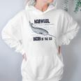 Narwhal Unicorn Of The Sea Humpback Whales Cetaceans Deep Blue Ocean Waves Nautical Marine Mammals Hoodie Gifts for Women