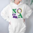 Nola New Orleans Louisiana Mardi Gras Beads Fleur De Lis Lily Hoodie Gifts for Women