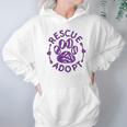 Rescue Adopt Animal Lover Love Cats Dogs Paws Print Lover Hoodie Gifts for Women