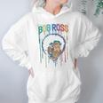 Teelocity Bob Ross Paint Drip Graphic Hoodie Gifts for Women