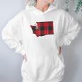 Washington State Seattle Flannel Plaid Hoodie Gifts for Women