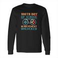 100Th Day Of Homeschool For Gamers Achievement Unlocked Long Sleeve T-Shirt