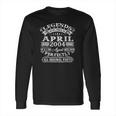 18 Years Old Gifts Legends Born In April 2004 18Th Birthday Long Sleeve T-Shirt