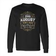 20Th Birthday 20 Years Old August 2001 Made Born Vintage Long Sleeve T-Shirt