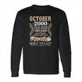 22 Years Old 22Nd Birthday Decoration Vintage October 2000 Ver2 Long Sleeve T-Shirt