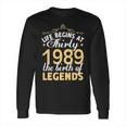 30Th Birthday Gift Vintage 1989 Classic Long Sleeve T-Shirt