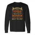 33Rd Birthday Gift 33 Years Old Retro Vintage December 1988 Ver2 Long Sleeve T-Shirt