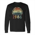 35 Years Old Birthday Awesome Since June 1986 35Th Birthday Long Sleeve T-Shirt