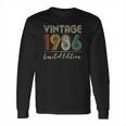 36 Years Old Gifts Vintage 1986 Limited Edition 36Th Birthday Long Sleeve T-Shirt