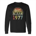 44 Years Old Birthday Awesome Since May 1977 44Th Birthday Long Sleeve T-Shirt