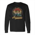 47Th Birthday Gift 47 Years Old Retro Vintage February 1974 Ver2 Long Sleeve T-Shirt