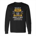 55Th Birthday Gift 55 Years Old Awesome Since March 1967 Ver2 Long Sleeve T-Shirt