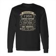 55Th Birthday Gift 55 Years Old Retro Vintage August 1966 Ver2 Long Sleeve T-Shirt