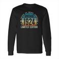 98 Years Old Gifts Vintage 1924 Limited Edition 98Th Birthday Long Sleeve T-Shirt