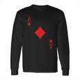 Ace Diamonds Poker Texas Hold Em Deck Cards Playing Costume Long Sleeve T-Shirt