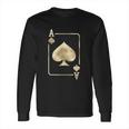 Ace Of Spades Playing Card Halloween Glam Costume Long Sleeve T-Shirt