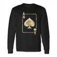 Ace Of Spades Playing Card Halloween Glam Long Sleeve T-Shirt