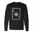 Ace Of Spades Poker Playing Card Halloween Costume Long Sleeve T-Shirt