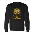 Ancient Egyptian Kemetic Ankh Pyramid Sun Life Long Sleeve T-Shirt