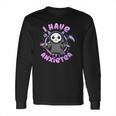 I Have Anxiety I Tea Time I Kawaii Pastel Goth Grim Reaper Long Sleeve T-Shirt