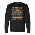 April 1996 Vintage 25 Years Old 25Th Birthday Gift Family Long Sleeve T-Shirt