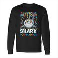 Autism Shark Doo Doo Doo Autism Awareness Puzzle Pieces Long Sleeve T-Shirt