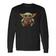 Baby Yoda Hugging Violin Long Sleeve T-Shirt