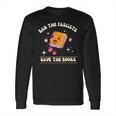 Ban The Fascists Save The Books Funny Retro Vintage Design Long Sleeve T-Shirt