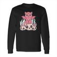 Bat Cat Kawaii Pastel Goth Cute Skulls Gift Cat Lover Long Sleeve T-Shirt