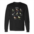 Birdwatcher Collection Of Tits Bird Long Sleeve T-Shirt