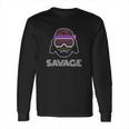 Black Macho Man Savage Face Long Sleeve T-Shirt