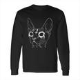 Black Metal Sphynx Cat Goth And Death Metal Long Sleeve T-Shirt