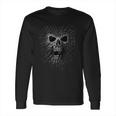 Black Widow Spider Web Skull Long Sleeve T-Shirt