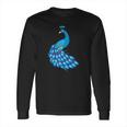 Blue Peacock Animal Peacock Long Sleeve T-Shirt