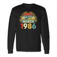 Born In March 1986 36Th Birthday Gift Retro 36 Years Old Long Sleeve T-Shirt