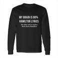 My Brain Is 80 Percent Hamilton Lyrics The Other 20 Percent Is Useless Fact About Hamilton Long Sleeve T-Shirt