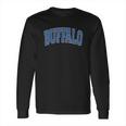 Buffalo Ny Varsity Style Blue Text Long Sleeve T-Shirt