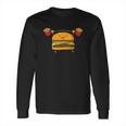 Burger Lifting Fries Funny Food Snatch Squat Barbell Weight Long Sleeve T-Shirt