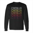 Camilla Retro Wordmark Pattern Vintage Style Long Sleeve T-Shirt