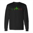 Cannabis Heartbeat Weed Marijuana Pot Ganja Leaf Stoner Long Sleeve T-Shirt